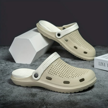 

Men s Solid Colour Comfy Non Slip Out Clogs Durable Soft Sole Chunky EVA Slippers For Men s Outdoor Activities