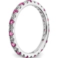 thumbnail image 4 of 14K White Gold Lab Grown Dia Si1/Si2 G H I & Cr Pink Sapp Eternity Ban (Size 9) Made In India et0049-cps-050-9wlg, 4 of 5