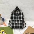 thumbnail image 2 of Mochilas Estéticas Mochila para Estudiantes A Cuadros Vintage (negro), 2 of 9