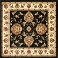 thumbnail image 5 of SAFAVIEH Lyndhurst Manuel Traditional Border Area Rug, Black/Ivory, 5'3" x 5'3" Round, 5 of 5
