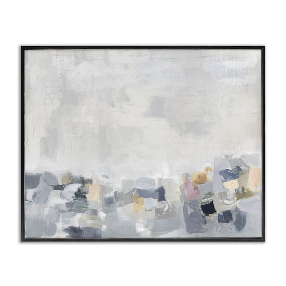 Stupell Industries Contemporary Grey Modern Landscape Black Framed Giclee Art, 14 x 11, by Rachel Springer