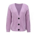 thumbnail image 4 of Kiplyki Womens Fall Cardigan Long Sleeve Solid Coat Blouse Outerwear, 4 of 7