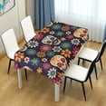 thumbnail image 7 of Coolnut Halloween Skull Tablecloth, Waterproof Washable Polyester Square Table Cover, Durable Tablecloth for Kitchen Dining Table Party Decor, 60"X 120", 7 of 7