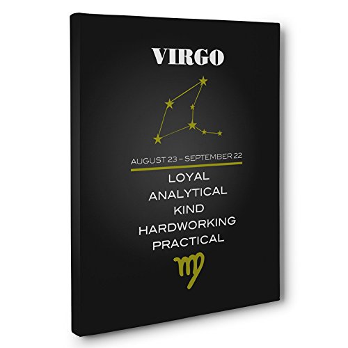 Zodiac Sign Virgo Custom Astrology Zodiac Canvas Wall Art