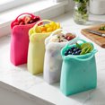 thumbnail image 6 of ITPCINC Sandwich Bags, Reusable Silicone Food Storage Bags 2 Pack, Ziplock Sandwich Storage Bags for Food, Cook, Store, Freeze, Microwave, Plastic and BPA Free, 6 of 7