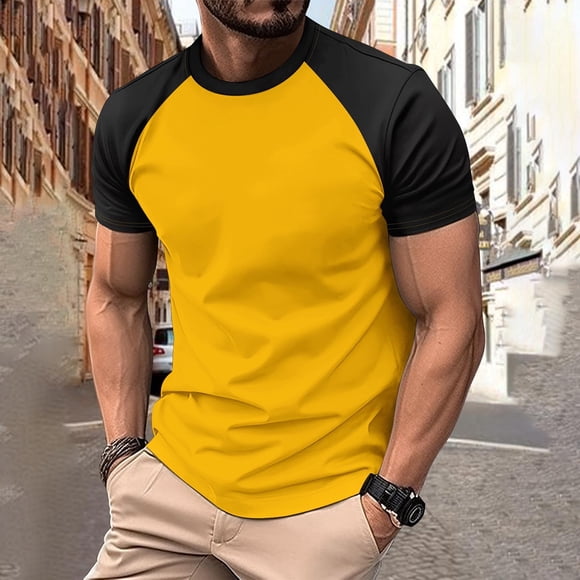 pstuiky camisetas de hombre, Suéter deportivo informal de cuello redondo para hombre, blusa con mangas cortas y pantalones cortos camisas casuales para hombre xl