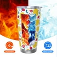 thumbnail image 5 of Logiee Strawberry Lemon Print 20OZ Car Cup with Lid, Stainless Steel Vacuum Insulated Double Wall Travel Tumbler, Durable Insulated Coffee Mug,Thermal Cup with Straw-Without Straw, 5 of 8