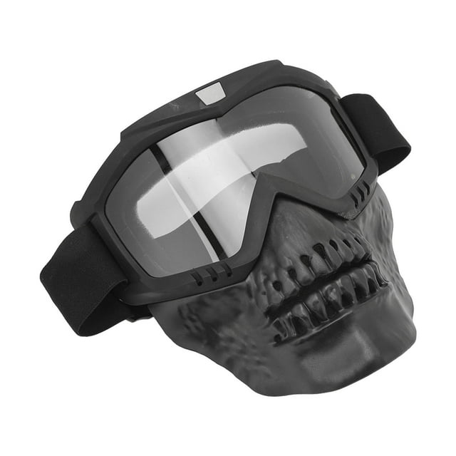 Lunettes de Moto hors Route, Lunettes de Casque de Moto à Crâne Lunettes de Moto hors Route pour Conduite de Motocross Course Hommes Femmes