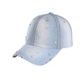 thumbnail image 5 of Rhinestone Denim Baseball Cap for Women Studded Faded Blue Jean Crystal Bling Cap Adjustable Trucker Hat Glitter Sequin Fashion Caps Sun Protection Outdoor Hat 2026 Fall Outfits, Dark Blue, 5 of 6