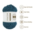 thumbnail image 5 of Crafted by Catherine Plush Chenille Yarn for Knitting, Crocheting and Amigurumi - 4 Pack (8.8 oz / 250g, 152 yards each skein), Teal, Gauge 6 Super Bulky, 5 of 6