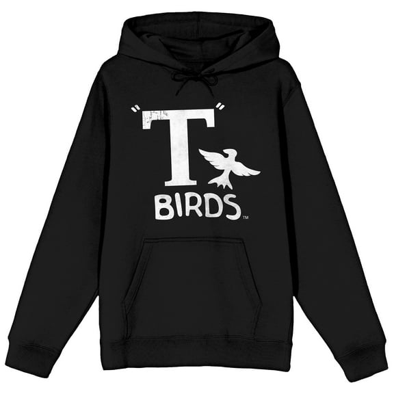 Grease T-Birds Gang Adult Black Graphic Hoodie-Medium