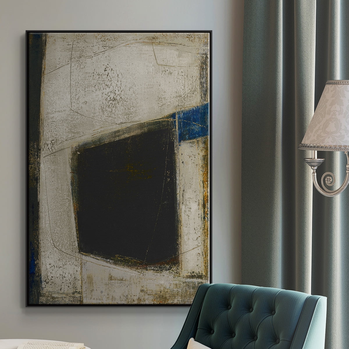Policy of Truth II Framed Premium Gallery Wrapped Canvas - Ready to Hang - 25 x 37 - Black Floating Frame