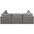 thumbnail image 4 of Meridian Furniture Mackenzie Grey Durable Linen Textured Modular Sectional, 4 of 9