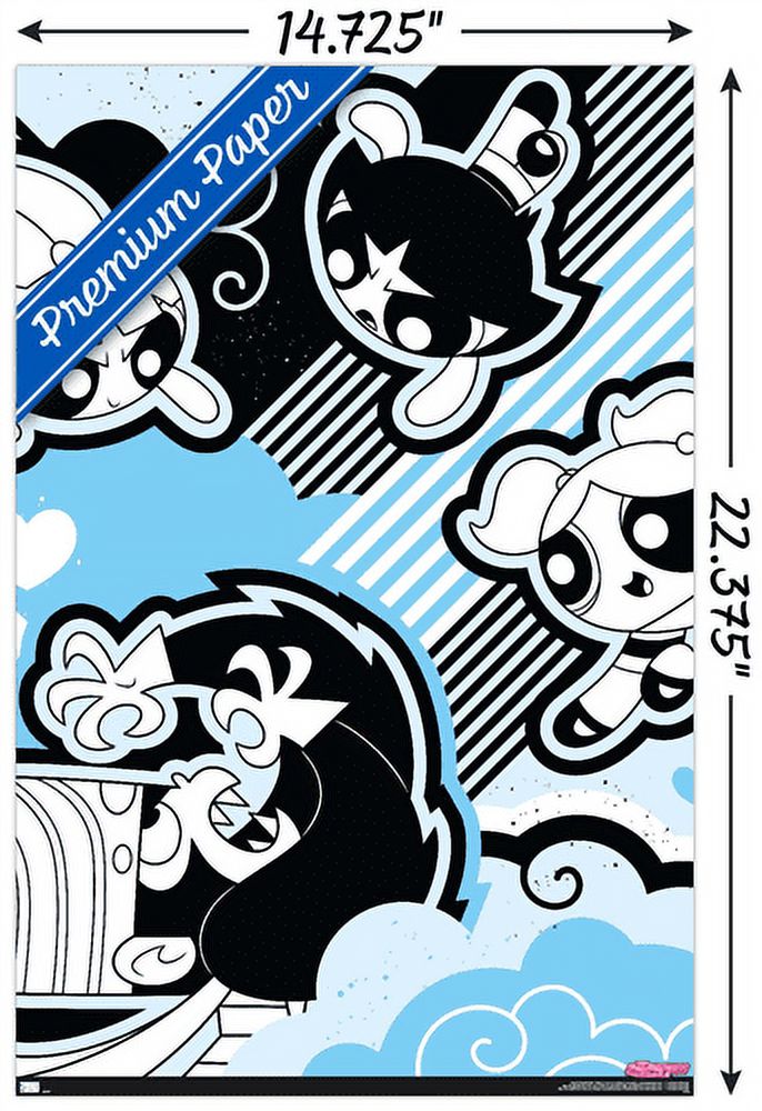 The Powerpuff Girls - Mojo Fight Wall Poster, 14.725" x 22.375"