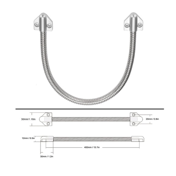Stainless Steel Door Loop Exposed Mounting Access Control Cable Line Protector Defender