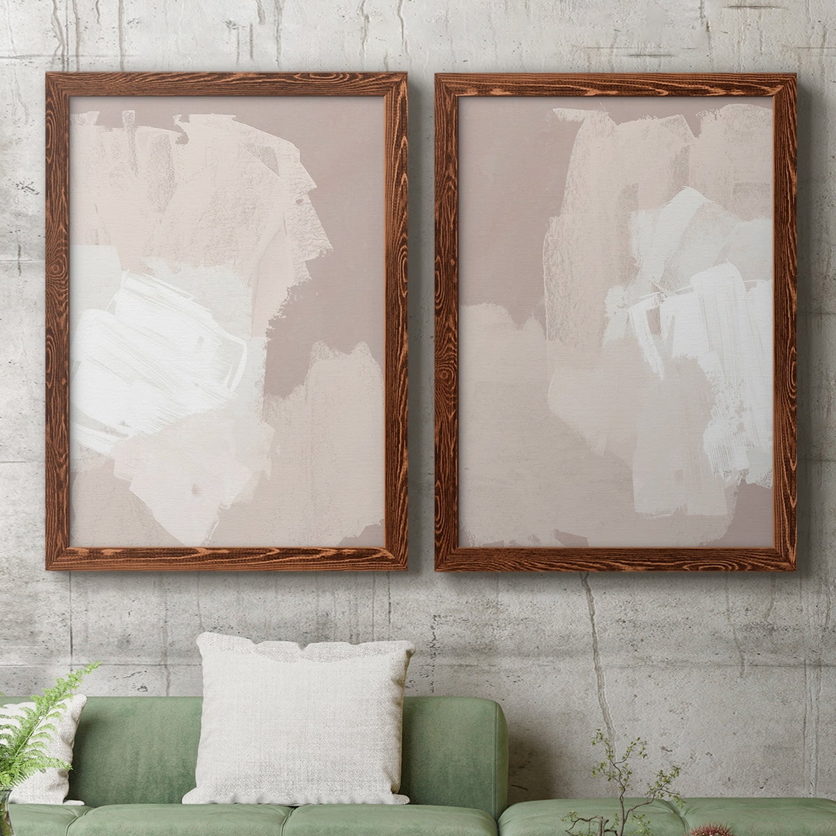 Cloud Slate I - Premium Framed Canvas 2 Piece Set - Ready to Hang