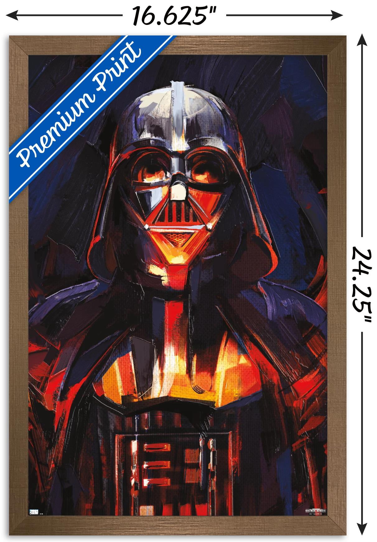 Star Wars: Obi-Wan Kenobi - Darth Vader Painting Wall Poster, 14.725" x 22.375" Framed