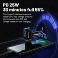 thumbnail image 3 of 50W Car Charging Adapter with 1xType C and Standard 1xUSB A Port for 2 Devices Power Supply PD25W Charging, 3 of 9