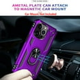 thumbnail image 3 of Shockproof iPhone 15 Plus Cover Built-in 360° Rotate Ring Stand Phone Cover Case with Tempered Glass Screen for iPhone 15 Plus 6.7", Purple, 3 of 8