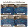 thumbnail image 7 of ODIKA 6'x9' Washable Area Rug Easy Care, Non-Shedding, Circle Tentacle Spiral Motif Symmetrical Maritime Theme Cover for Queen Size Bedroom Under Bed Master Suite, 7 of 7