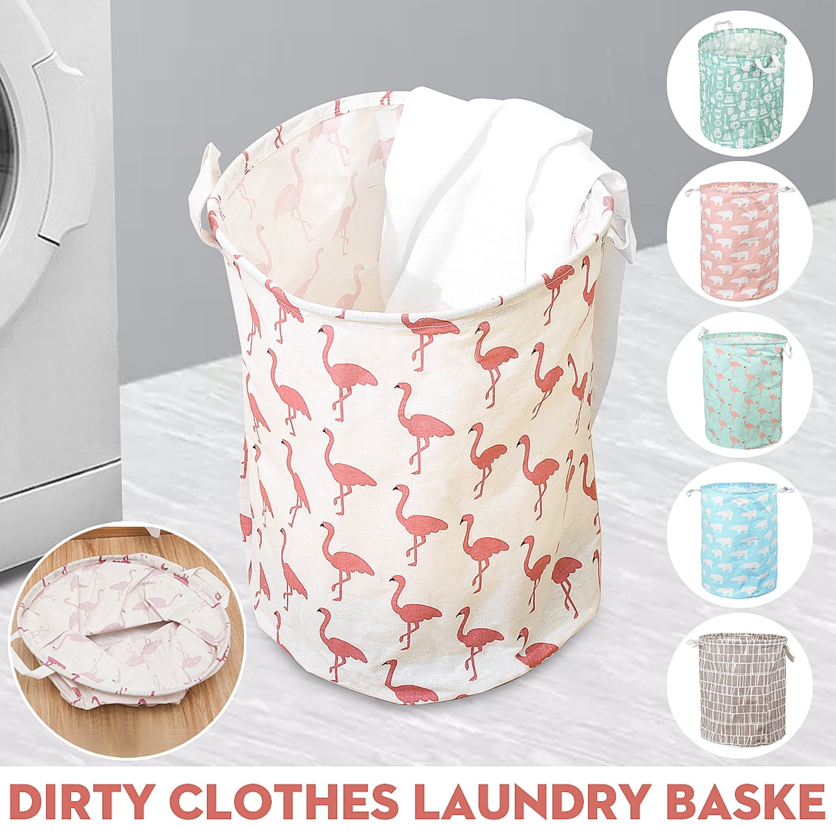 Laundry Diamante Washing Dirty Clothes Basket Bin Foldable Storage Bag