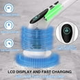 thumbnail image 4 of Electric spin scrubber, LED display shower cleaning brush with voice announcement 3 speeds 9 interchangeable cleaning heads Bathroom scrubber with adjustable and detachable long handle, 4 of 8