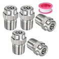 thumbnail image 1 of Puntas de limpieza de superficie Uxcell de 5 paquetes - Boquillas de lavadora a presión de 25 grados 1/4" NPT macho, acero inoxidable con cinta de sellado (orificio de 1.156 mm), 1 of 1