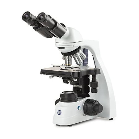 bScope Binocular Compound Microscope HWF 10x/20mm Eyepieces & Quintuple Nosepiece with E-Plan EPLI 4/10/S40/S100x Oil Infinity Corrected iOS Objectives Globe Scientific | Euromex