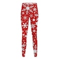 thumbnail image 4 of Mepaouo Womens Christmas Leggings Snow Red White Workout Yoga Tights Pants for Outdoor(Red,S), 4 of 4
