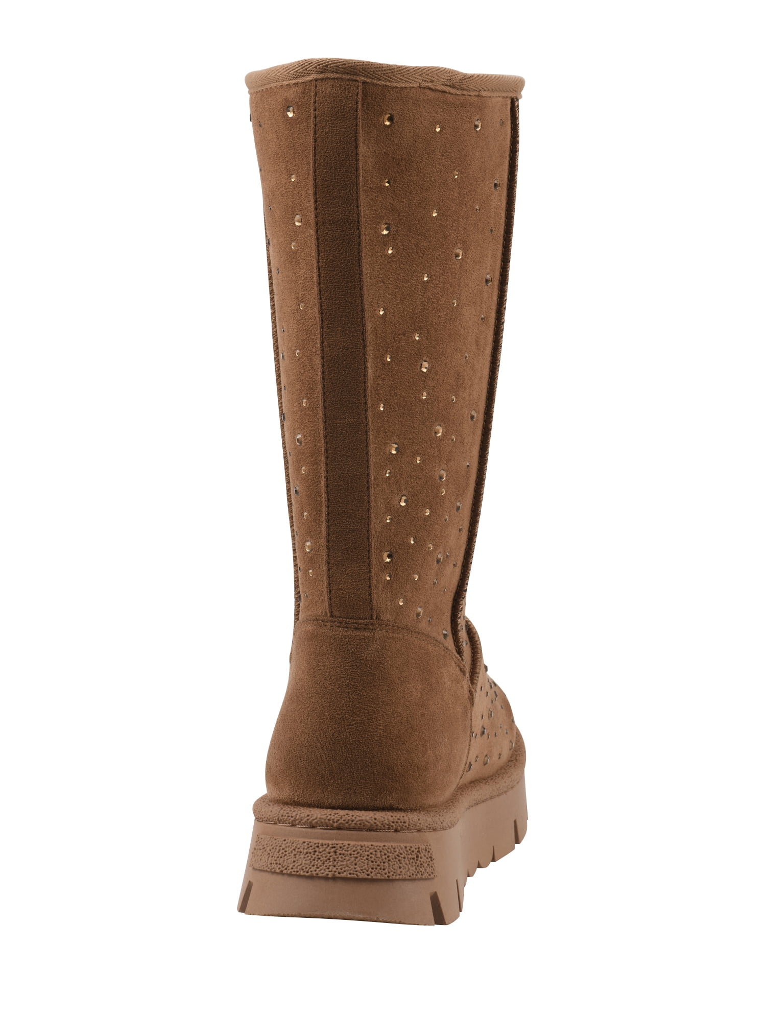 White Mountain Women's Mid Calf Rhinestone Cozy Boot