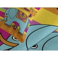 thumbnail image 4 of Ambesonne Animal Cartoon Quilted Bedspread Set 3 Pcs, Funky Floral, Queen Size, Multicolor, 4 of 5