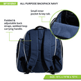 thumbnail image 4 of Champion Sports 600 Denier® Deluxe Top Loading All Purpose Backpack with Inner & Outer Pockets - Adjustable Straps & Carry Handle - 19"Lx18"Wx10"H - Navy, 4 of 6