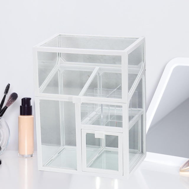 Organizador de maquillaje Organizador de cuidado de la piel Organizador de cepillos de encimera Organizador Clear Cosmetics Organizador de cepillo de