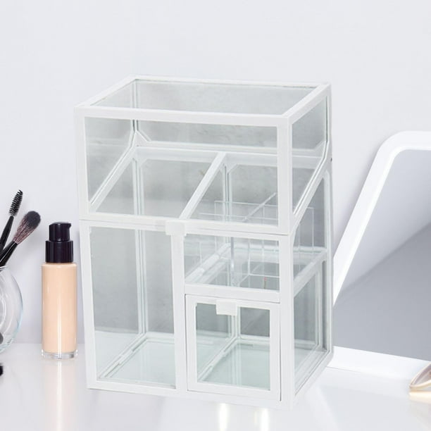 Organizador de maquillaje Organizador de cuidado de la piel Organizador de cepillos de encimera Organizador Clear Cosmetics Organizador de cepillo de