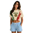 thumbnail image 6 of 2026 New Mexico Soccer Jersey Women for Fans, Mexican Jersey Soccer Crop Top, Jersey De Mexico V-Neck Short Sleeve Football Apparel Outdoor Training Daily T Shirt for Adult, 6 of 6