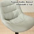 thumbnail image 4 of YOUNIKE Bar Stool, Set of 2, Modern Comfortable PU Leather Chair, Faux Leather High Upholstered Bar Stool, 32.3 Inches Tall, Armless with Backrest, Metal Legs, Gray, 4 of 9
