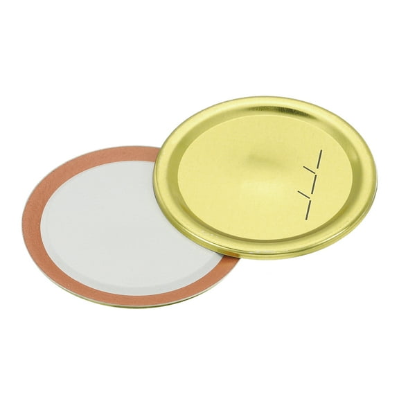 Uxcell Canning Lids, 54pack  Tinplate Mason Jar Lid, Regular Mouth with Date Leak Proof Fits Storage Cover (Gold)