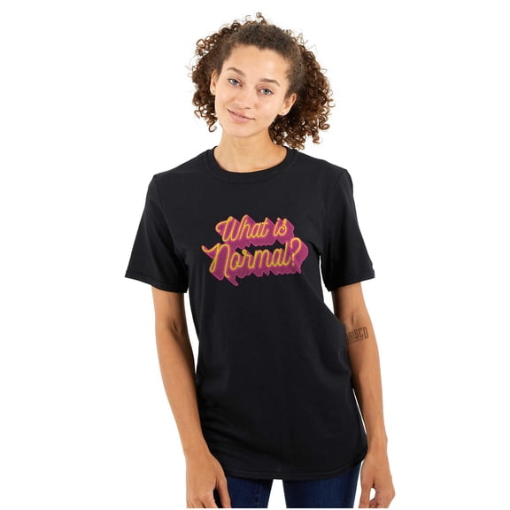 Cool Vaporwave What is Normal Saying Women's Plus Size Graphic Tee Brisco Brands 2X