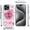 Love Hearts, variant on XPM for Apple iPhone 15 Pro Max Phone Case, Pattern Design Hybrid with Invisible Ring Stand & Magnetic Back, Shockproof Protective Grip Cover for iPhone 15 Pro Max (Pineapple Love Vibe)
