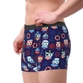 thumbnail image 2 of Yiaed pirate owls and boats Print Men's Soft Cotton Boxer Shorts Breathable Boxers Underwear Moisture-Wicking Underwear Stretch Boxer Briefs for Man-Small, 2 of 5