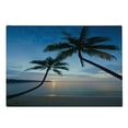 thumbnail image 2 of Tropical Cutting Board, Sunset over Ocean Calm Exotic Beach in Kut Island Thailand Summertime, Decorative Tempered Glass Cutting and Serving Board, Large Size, Blue Black Pale Pink, by Ambesonne, 2 of 5