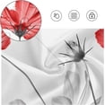 thumbnail image 5 of Extra Long Shower Curtain 72''''W x 84''''L Red Gray Flower White Grey Daisy Floral Ink Painting Botanical Simple Elegance Bathroom Curtains Polyester Fabric 12 Pack Plastic Hooks, 5 of 6