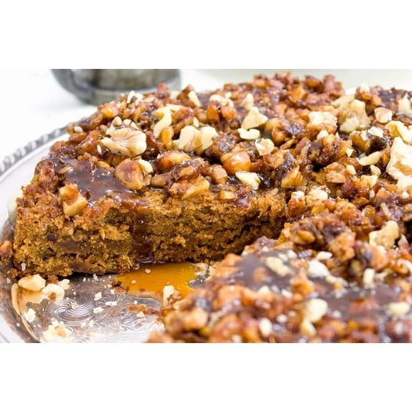 Andy Anand Keto Fresh Baked Gourmet Caramel Walnut Cake 9" - Sugar Free, Shipped 2nd Day Air, Perfect for keto dessert lovers! (2 lbs)