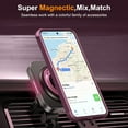 thumbnail image 4 of Allytechgroup Samsung Galaxy S25 Case Magnetic, Compatible with Magsafe & Car Mount Adjustable Stand Ring Holder Heavy Duty Shockproof Anti-Scratch Matte Phone Case for Samsung Galaxy S25, Winered, 4 of 7