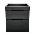 thumbnail image 4 of Skyline Decor Modern Double Drawer Nightstand, Black, 4 of 5