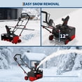 thumbnail image 3 of 20-Inch Electric Snow Blower with Cord - 180° Rotating Chute Throws Snow Up to 25FT, Clears 12-Inch Deep Snow on Driveways & Walkways, Includes 2 LED Lights, 3 of 6