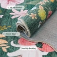 thumbnail image 5 of YOUFORTONG 3x8 Washable Hallway Runner Rug, Vintage Floral Scalloped Non Slip Carpet, Soft Low Pile Stain Resistant Thin Rug for Kitchen Entryway Laundry Bedroom Bathroom,Green, 5 of 7