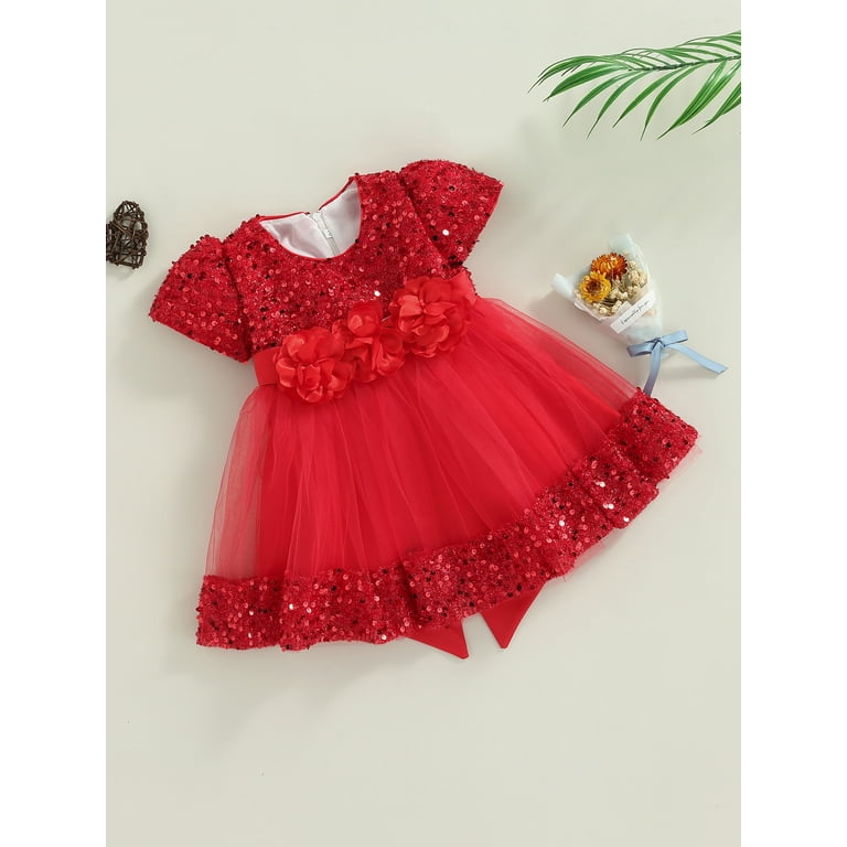  Monogram Dress Toddler Toddler Kids Baby Girls Sweet Bubble  Sleeve Silky Dress Princess Dress (A, 5-6 Years): Clothing, Shoes & Jewelry