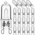 thumbnail image 1 of 20 piezas de luz halógena G9, 40 W, halógena transparente regulable, blanco cálido 2800 K para candelabros, colgantes, paisajes FBN YNF, 1 of 5