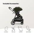 thumbnail image 3 of Mompush Wiz 2-in-1 Baby Stroller with Bassinet Mode, Reversible Seat and Large Canopy, Forest, 22.3LB, Unisex, 3 of 9